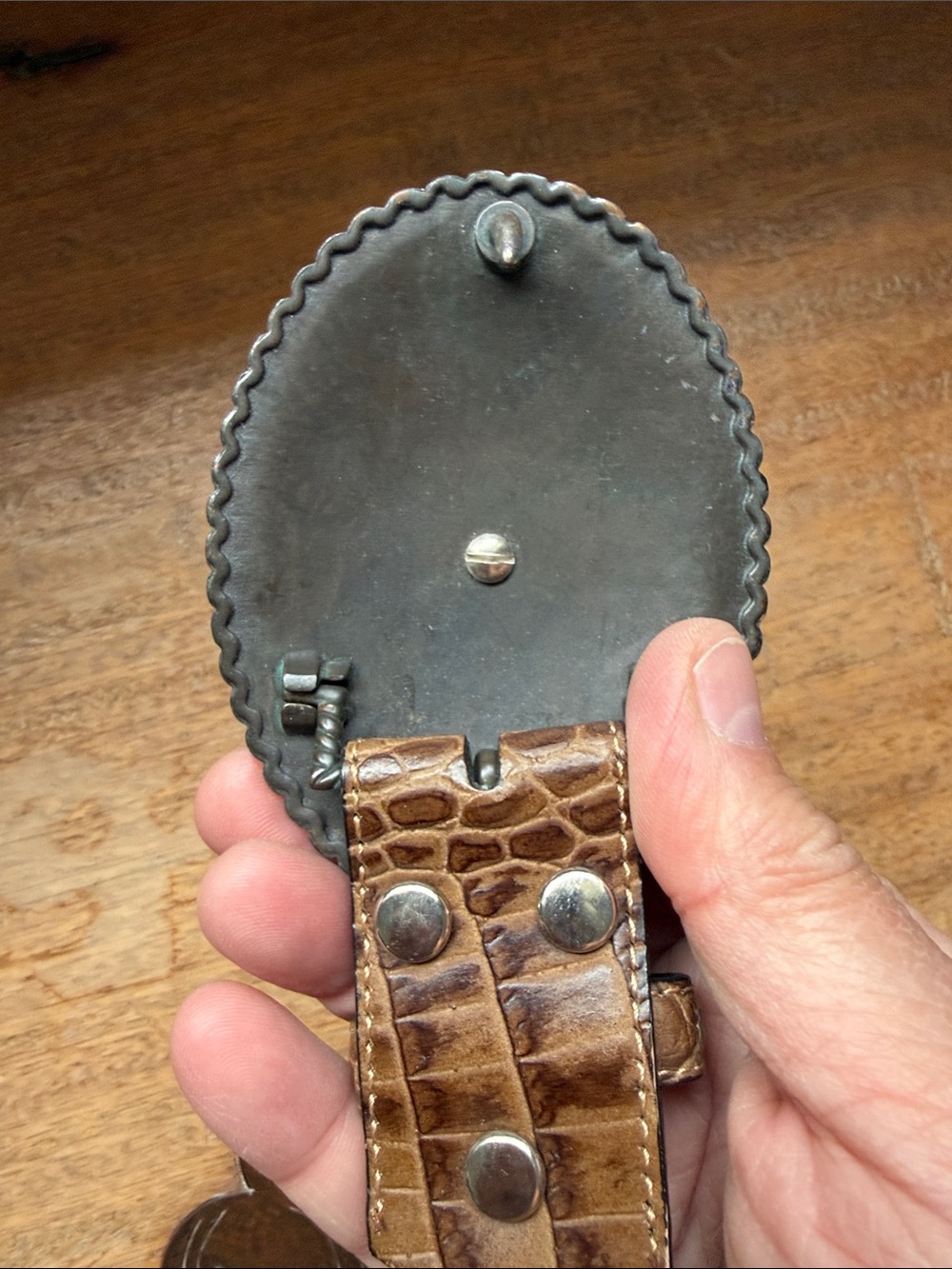 Embellished Brown Western-Style Belt with gorgeous buckle! - Picture 6 of 6